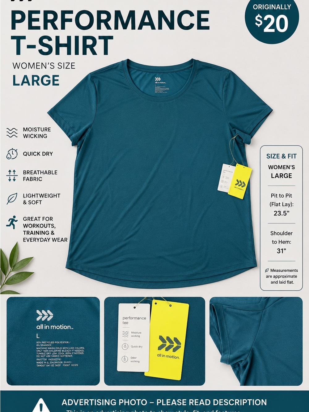 Target Performance Tee in Teal